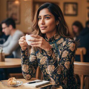 NWT Free People Women's Lyric Lace Top - Black Combo